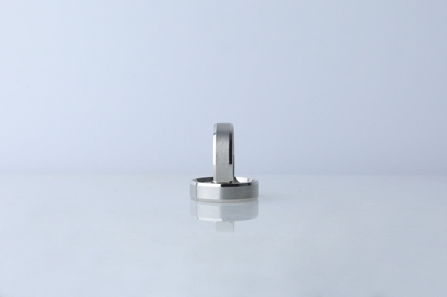 925 Sterling Silver Flat Step Layered Ring, Minimalist Real Silver Elegant Ring, Dainty Brused Silver Ring, Anniversary Gift for Her Him