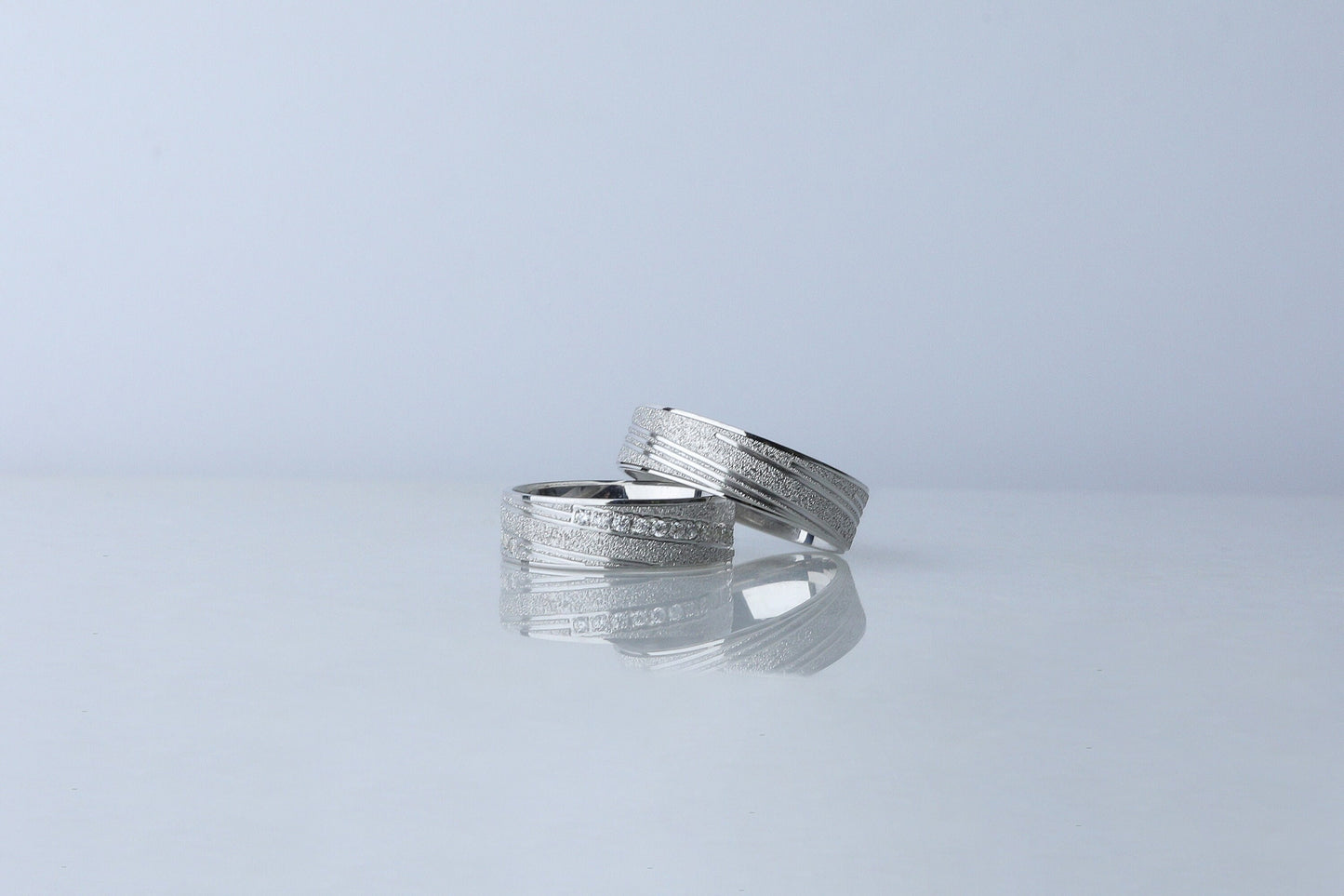 925 Sterling Silver Sandblasted Ring, Chic Cubic Zircon Diamond Wedding Silver Ring, Women's Men's Gold Wedding Band, Anniversary Women Gift