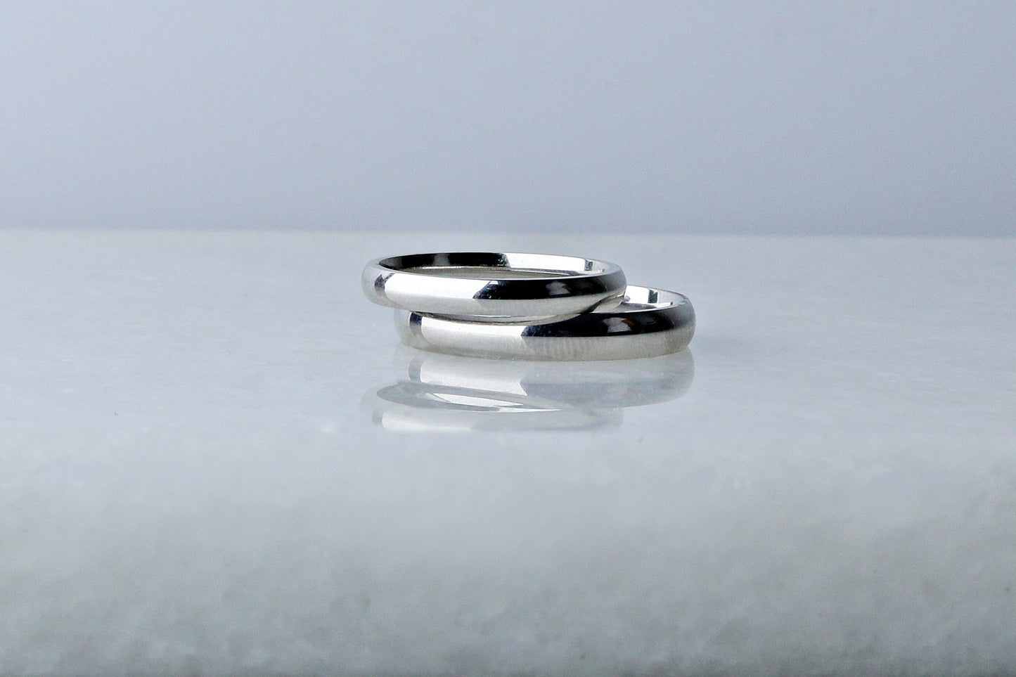 925 Sterling Silver High Polished Domed Ring, Minimalist Thin Domed Ring, Women’s Men’s Silver Wedding Band, Anniversary Gift for Her Him