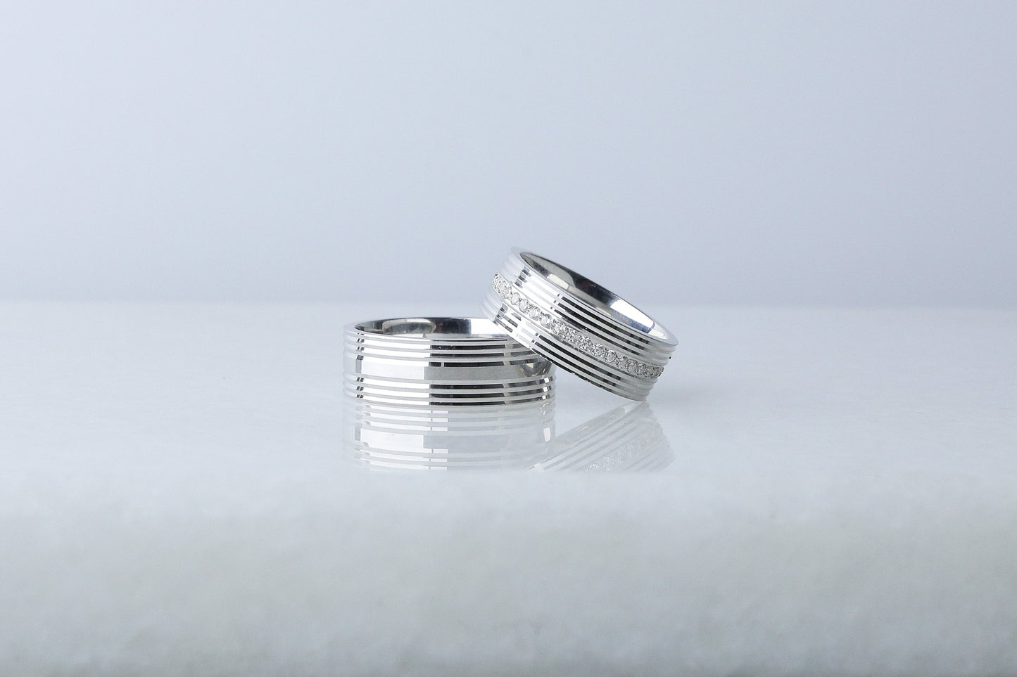 925 Sterling Silver Diamond Simulant Ring, Dainty Cubic Zircon Ring, Real Silver Line Pen Embroided Ring, Women’s Men’s Silver Wedding Band