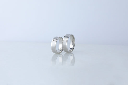 925 Sterling Silver Flat Milgraine Layered Ring, Elegant Real Silver Diamond Simulant Ring, Brused Silver Ring, Anniversary Gift for Her Him