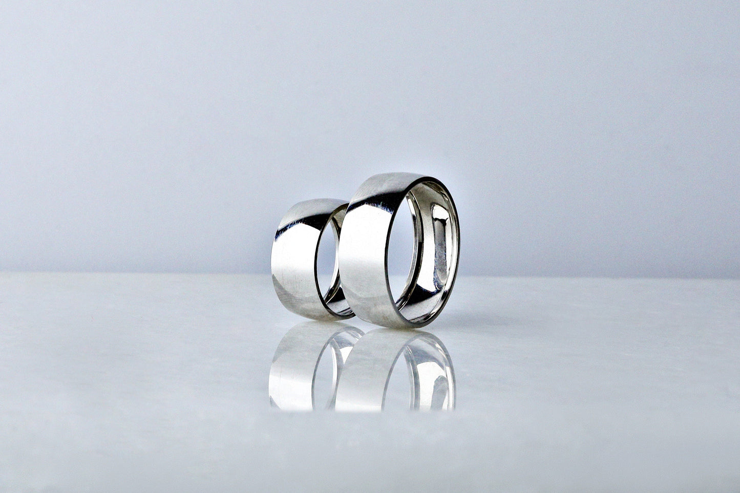 925 Sterling Silver Wedding Domed Ring, Bold Dome Ring for Engagement, Elegant Wedding Bands, Round Classic Silver Ring, Custom Engraving