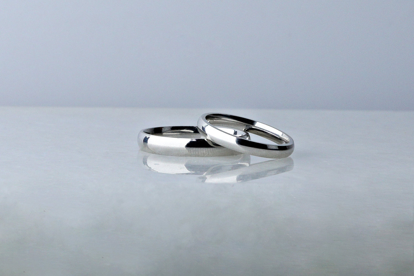 925 Sterling Silver High Polished Domed Ring, Minimalist Thin Domed Ring, Women’s Men’s Silver Wedding Band, Anniversary Gift for Her Him