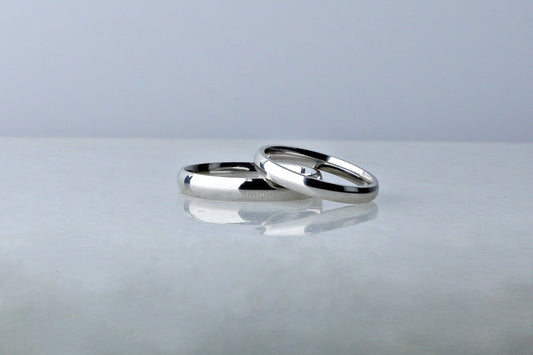 925 Sterling Silver High Polished Domed Ring, Minimalist Thin Domed Ring, Women’s Men’s Silver Wedding Band, Anniversary Gift for Her Him