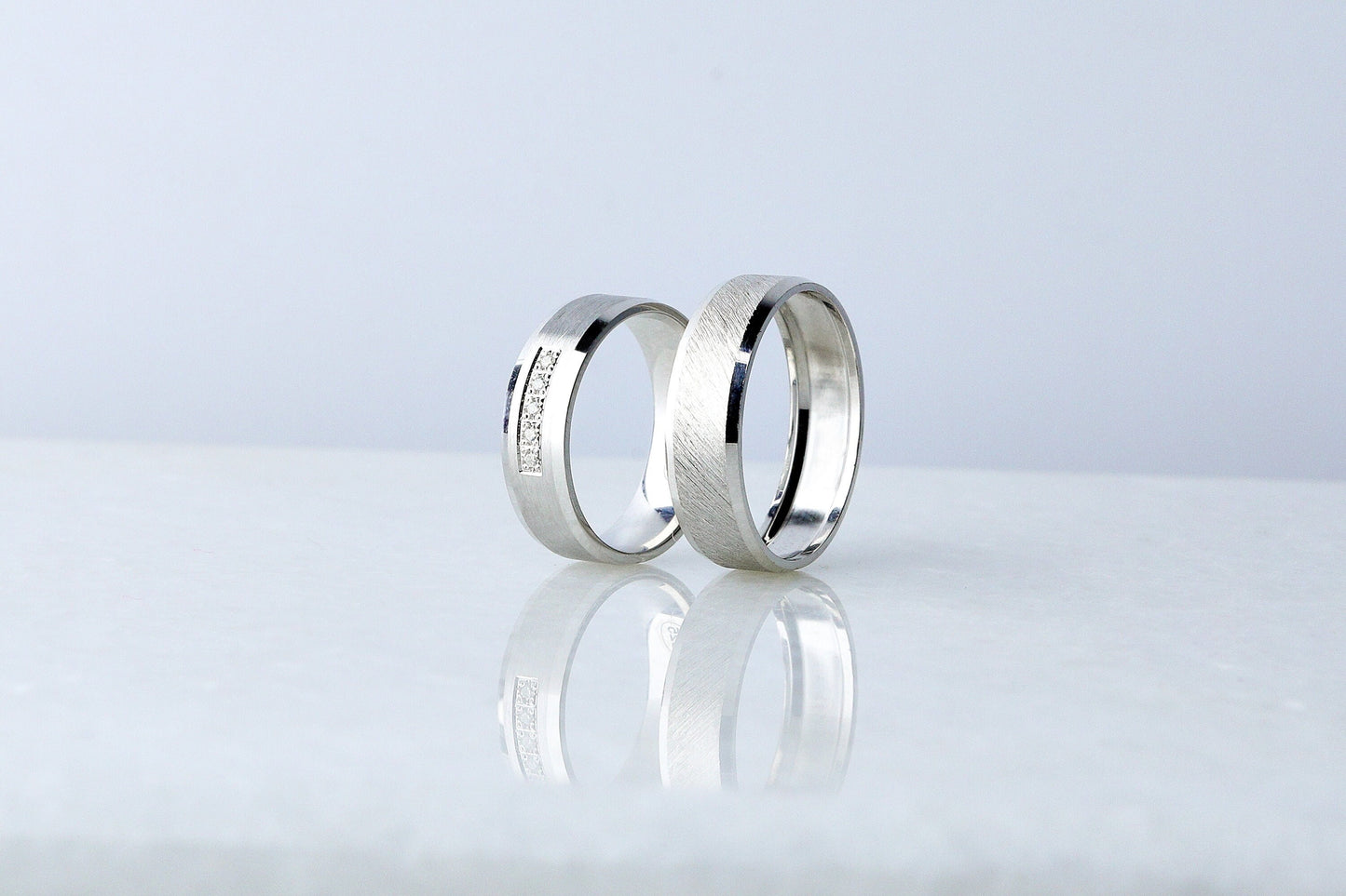925 Sterling Silver Engraved Diamond Shape Ring, Dainty Layered Brused Silver Ring, Chic Engagement Ring, Anniversary Gift for Her Him