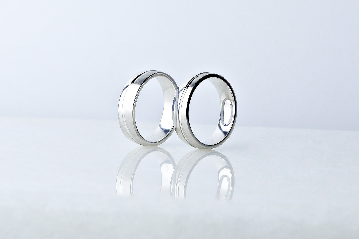 925 Sterling Silver Polished Wave Patterned Ring, Minimalist Real Silver Pen Emborided Ring, Chic Matching Wedding Bands, Gift for Her Him