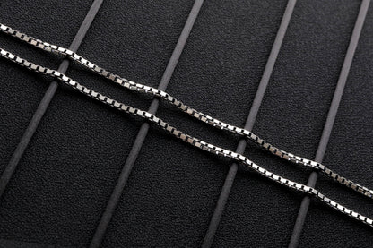 925 Sterling Silver Handmade Box Chain Necklace