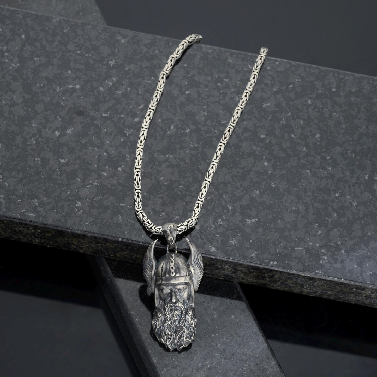 925 Sterling Silver Odin Necklace, Norse Mythology, Pagan Necklace, Viking God Odin Necklace, Scandinavian Odin Pendant, Gift for Boyriend