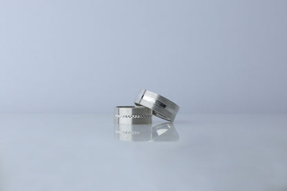 925 Sterling Silver Circle Embroidered Ring, Minimalist Textured Wedding Ring, Engagement Ring, Elegant Jewelry for Women Men, Wedding Band