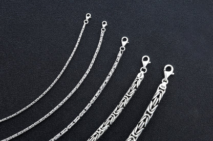925 Sterling Silver Round King Chain Bracelet