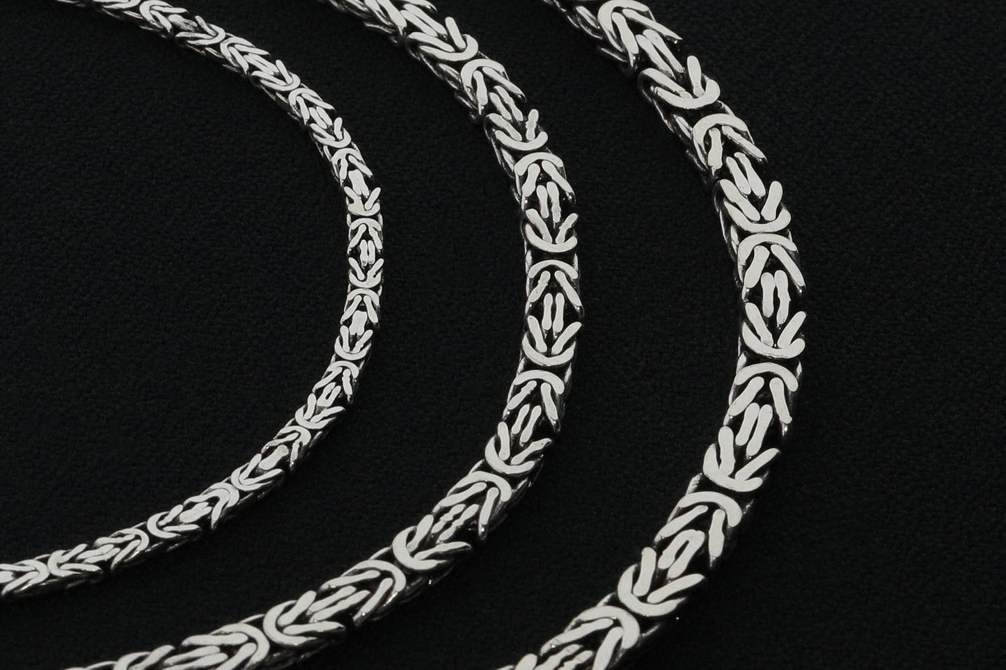 925 Sterling Silver Flat King Chain Bracelet, Real Silver Byzantine Bracelet, Flat Byzantine Chain, Minimalist Jewelry for Men, Gift for Dad