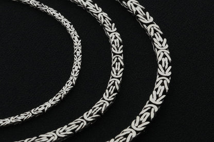 925 Sterling Silver Flat King Chain Bracelet, Real Silver Byzantine Bracelet, Flat Byzantine Chain, Minimalist Jewelry for Men, Gift for Dad