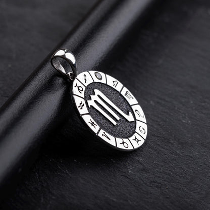 Silver Scorpio Zodiac Pendant, Scorpio Horoscope Pendant, Scorpio Birthstone Pendant, Unisex Zodiac Pendant, Unique Zodiac Jewelry