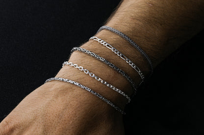 925 Sterling Silver Link Chain Bracelets