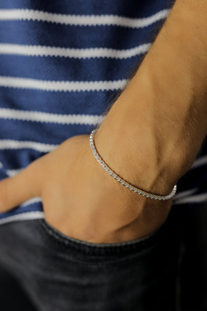 925 Sterling Silver Handmade Box Chain Necklace
