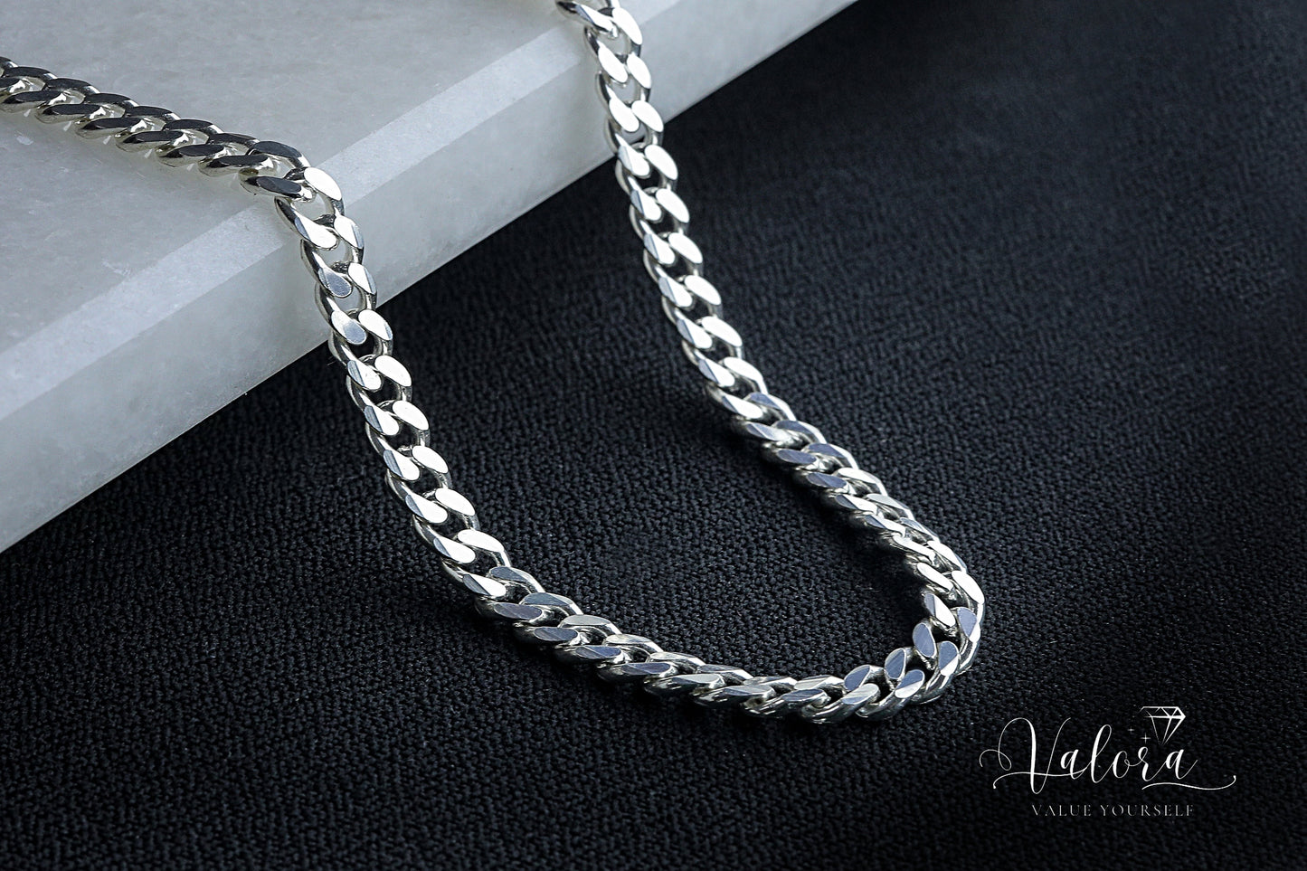 925 Sterling Silver Cuban Chain Bracelet, Curb Bracelet Men, Dainty Layering Necklace, Gourmet Chain, Real Silver Chain, Gift for Boyfriend