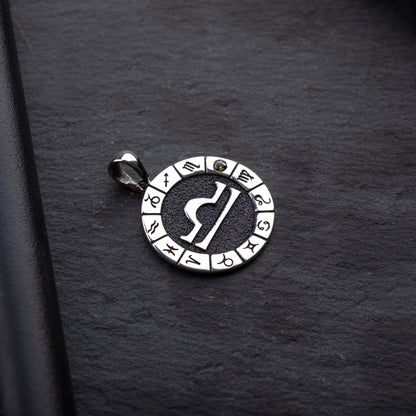 Silver Libra Zodiac Pendant, Libra Horoscope Pendant, Libra Birthstone Pendant, Unisex Zodiac Pendant, Unique Zodiac Jewelry