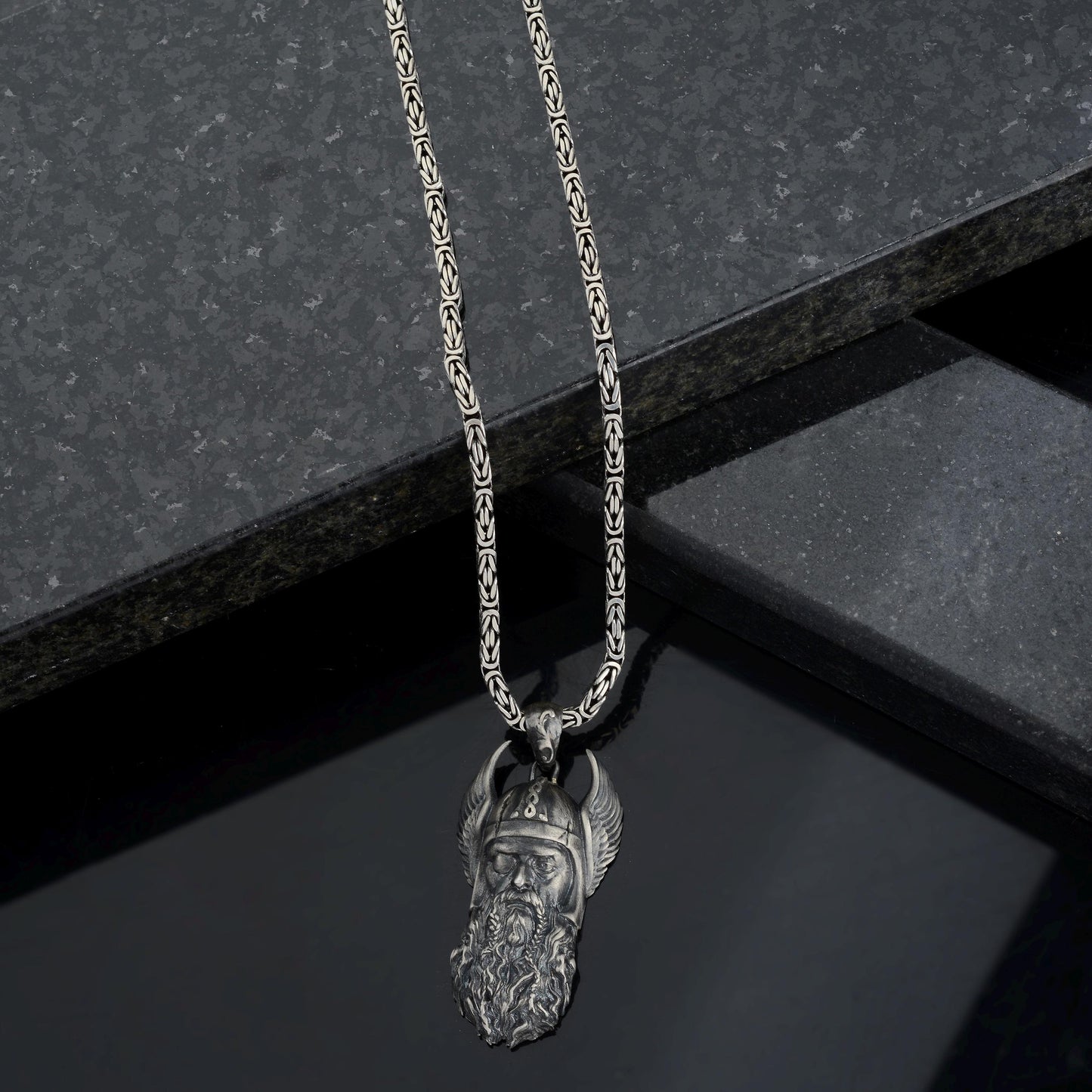 925 Sterling Silver Odin Necklace, Norse Mythology, Pagan Necklace, Viking God Odin Necklace, Scandinavian Odin Pendant, Gift for Boyriend