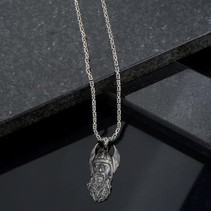 925 Sterling Silver Odin Necklace, Norse Mythology, Pagan Necklace, Viking God Odin Necklace, Scandinavian Odin Pendant, Gift for Boyriend