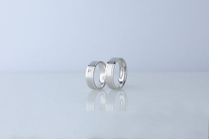 925 Sterling Silver Flat Milgraine Layered Ring, Elegant Real Silver Diamond Simulant Ring, Brused Silver Ring, Anniversary Gift for Her Him