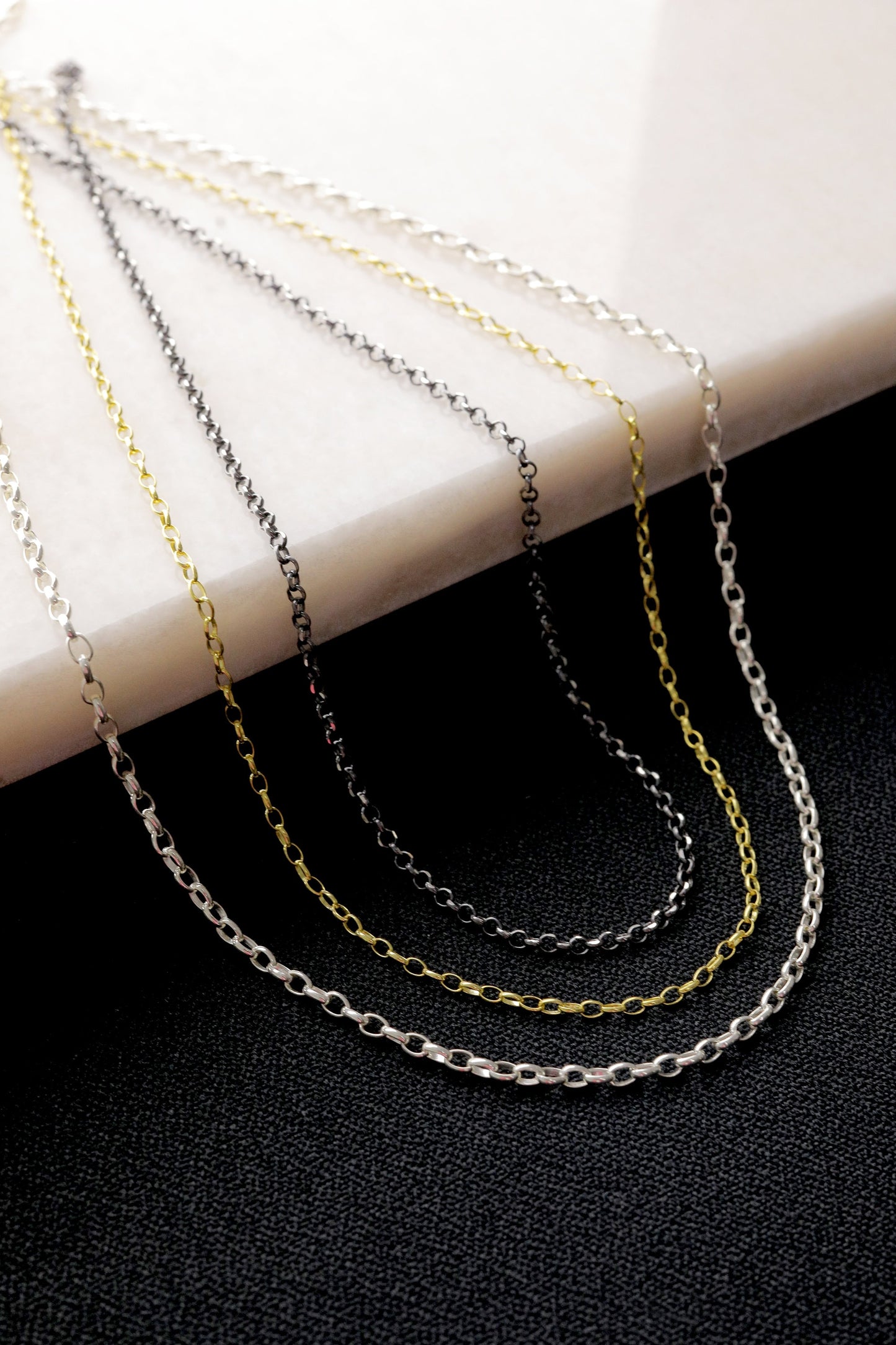 925 Sterling Silver Doc Necklace, Handmade Rolo Doc Chain, Elegant Women's Jewelry, Real Silver Necklace for Men and Women, Gift for Him