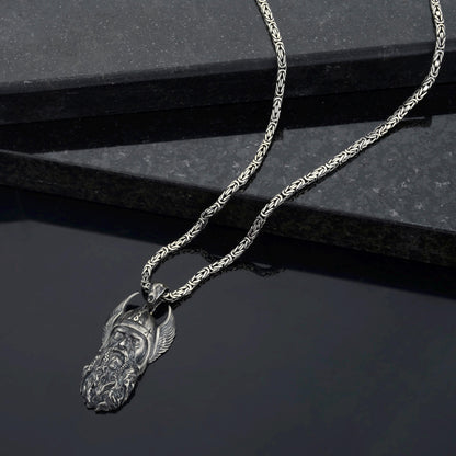 925 Sterling Silver Odin Necklace, Norse Mythology, Pagan Necklace, Viking God Odin Necklace, Scandinavian Odin Pendant, Gift for Boyriend