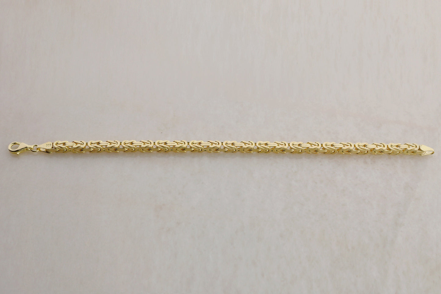 925 Silver Gold Plated King Chain Bracelet