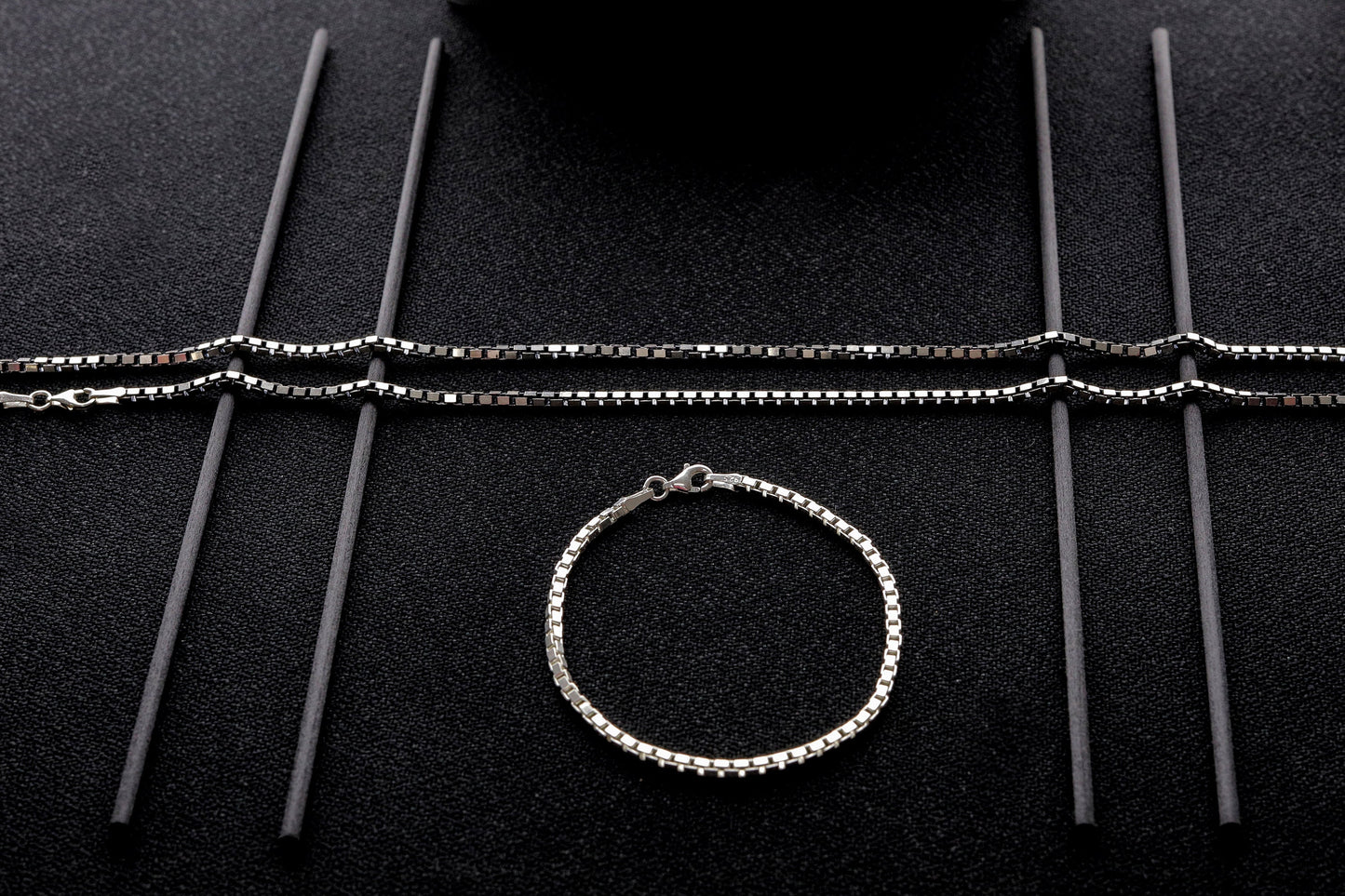 925 Sterling Silver Handmade Box Chain Necklace