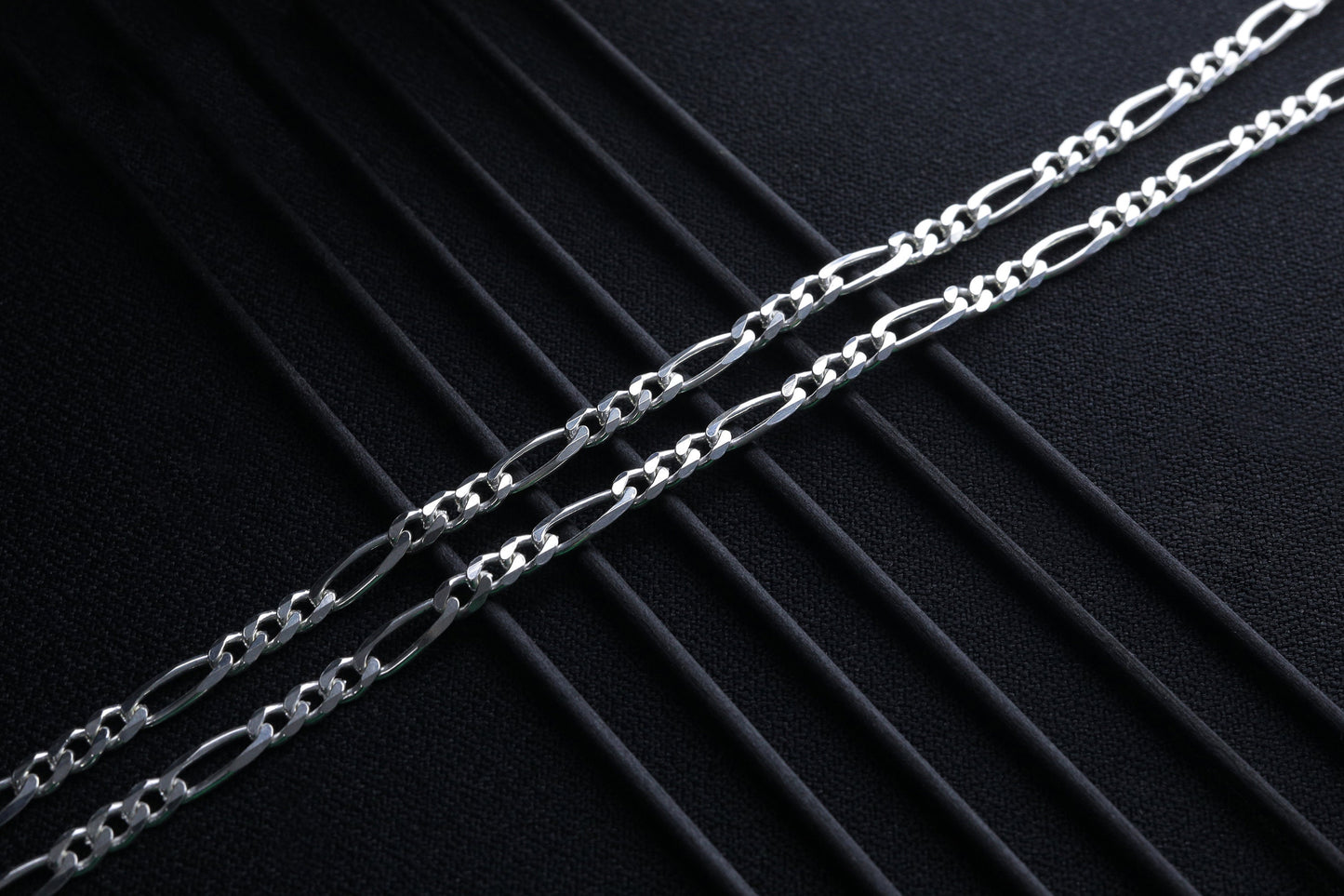 925 Sterling Silver Figaro Link Bracelet