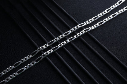 925 Sterling Silver Figaro Link Bracelet