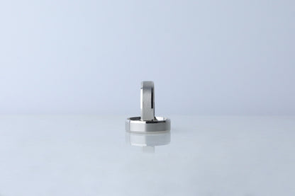925 Sterling Silver Flat Step Layered Ring, Minimalist Real Silver Elegant Ring, Dainty Brused Silver Ring, Anniversary Gift for Her Him
