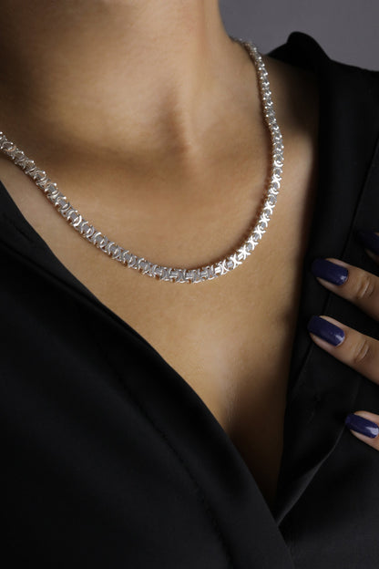 925 Sterlin Silver Handmade Euro King Chain Necklace