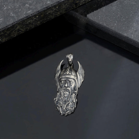 925 Sterling Silver Odin Necklace, Norse Mythology, Pagan Necklace, Viking God Odin Necklace, Scandinavian Odin Pendant, Gift for Boyriend