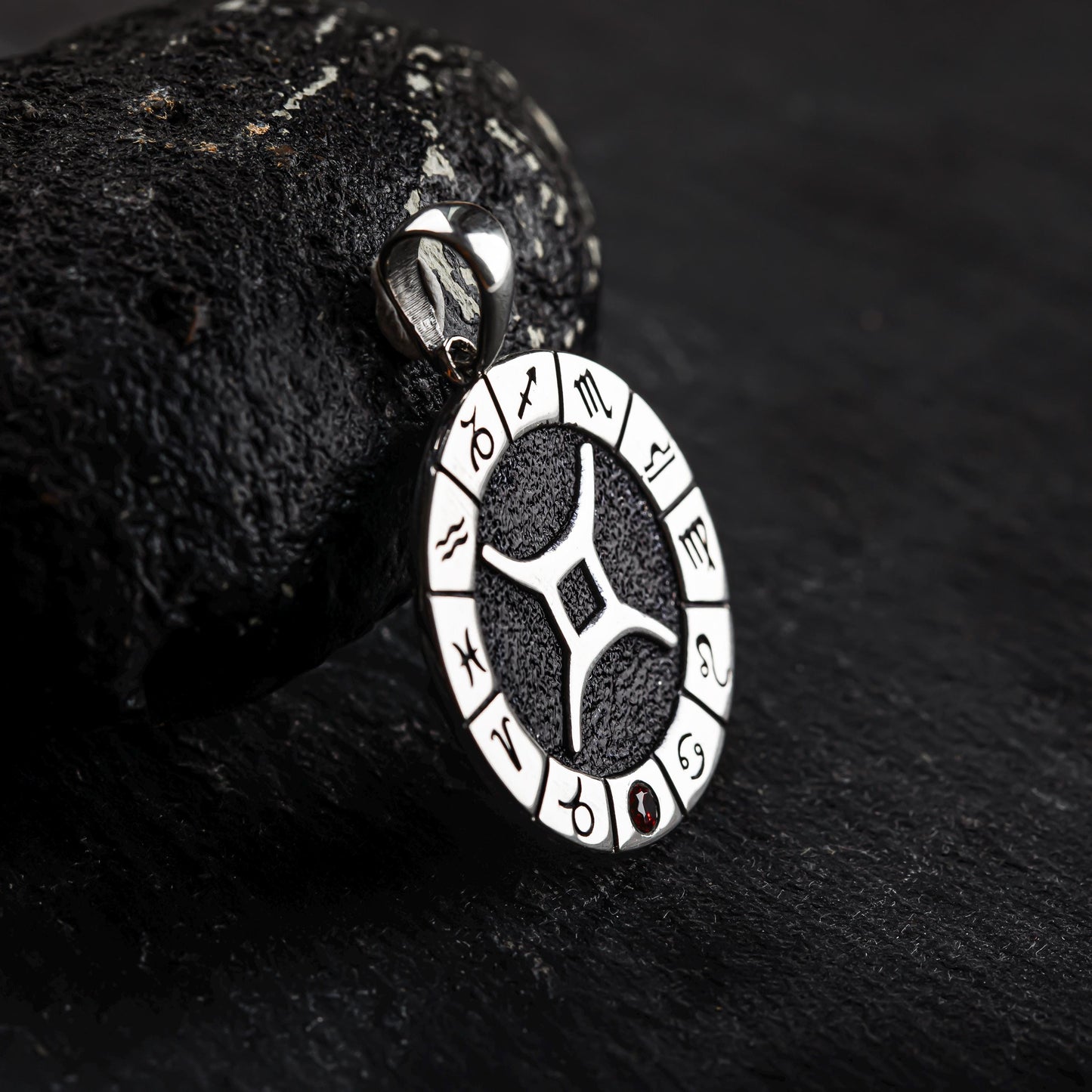Silver Gemini Zodiac Pendant