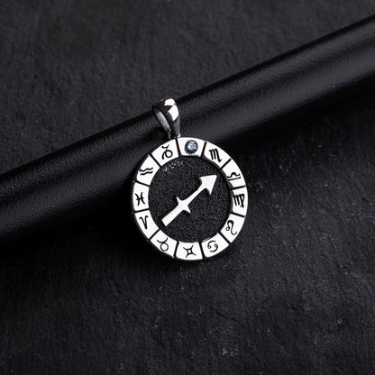 Silver Sagittarius Zodiac Pendant, Sagittarius Horoscope Pendant, Sagittarius Birthstone Pendant,Unisex Zodiac Pendant,Unique Zodiac Jewelry