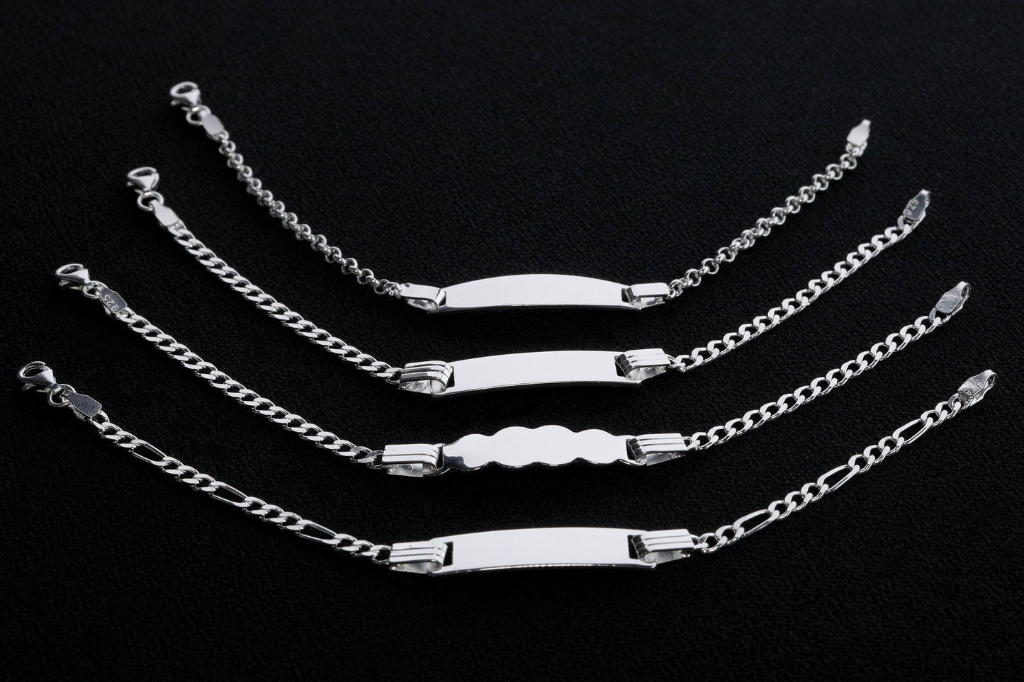 Baby Sterling Silver ID Bracelet, Silver ID Bracelet For Child, Chain Name Bracelet, Baby Boy Bracelet, Baby Girl Bracelet, Gift For Newborn