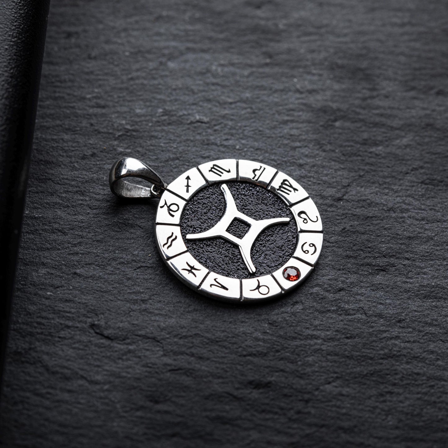 Silver Gemini Zodiac Pendant