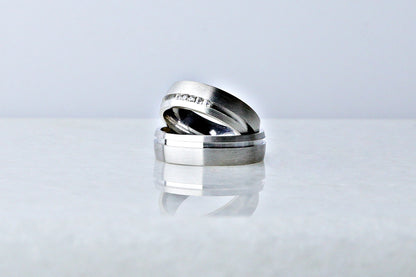 925 Sterling Silver Pen Embroided Cubic Zirconia Ring, Real Silver Diamond Simulant Ring, Elegant Jewelry for Women Men, Gift for Her Him