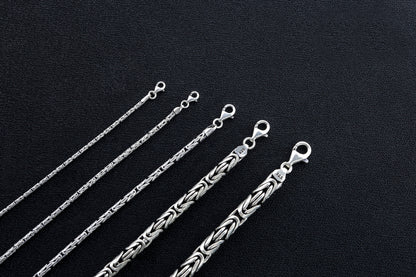925 Sterling Silver Round King Chain Bracelet