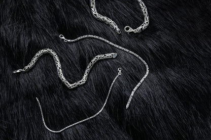 925 Sterling Silver Round King Chain Bracelet
