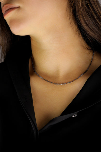925 Sterling Silver Doc Necklace, Handmade Rolo Doc Chain, Elegant Women's Jewelry, Real Silver Necklace for Men and Women, Gift for Him