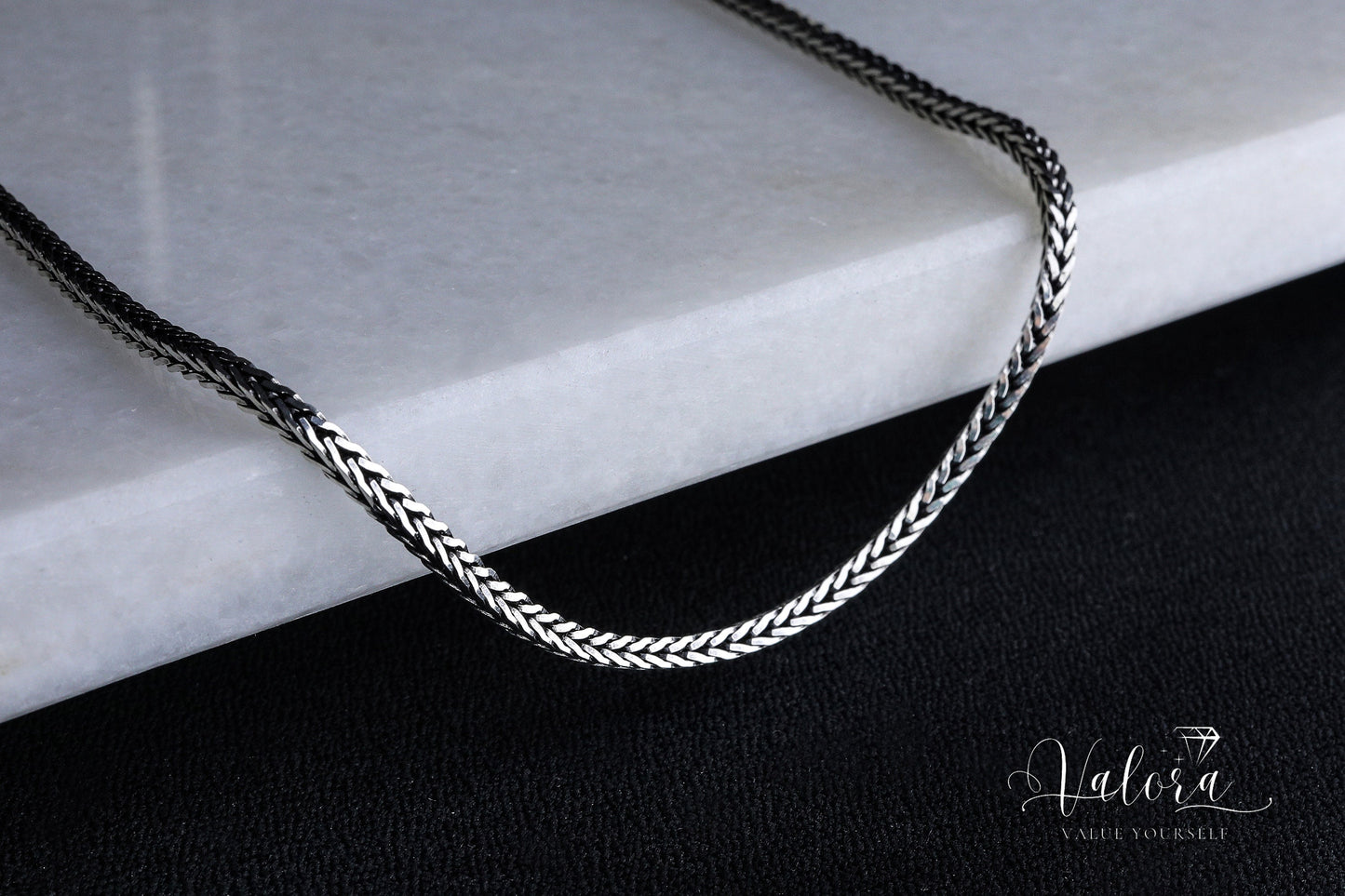 925 Sterling Silver Fox Tail Necklace