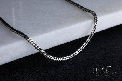 925 Sterling Silver Fox Tail Necklace