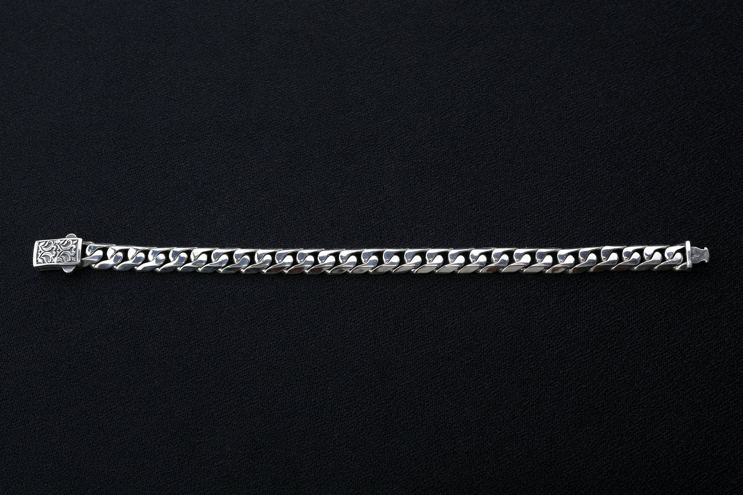 925 Sterling Silver Chain Bracelet,9mm Thick Silver Bracelet,Handmade Cuban Chain,Minimalist Jewelry for Men,Gift for Boyfriend,Dada Gifts