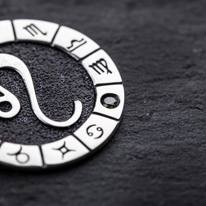 Silver Leo Zodiac Pendant
