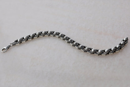 925 Sterling Silver Skull Bracelet