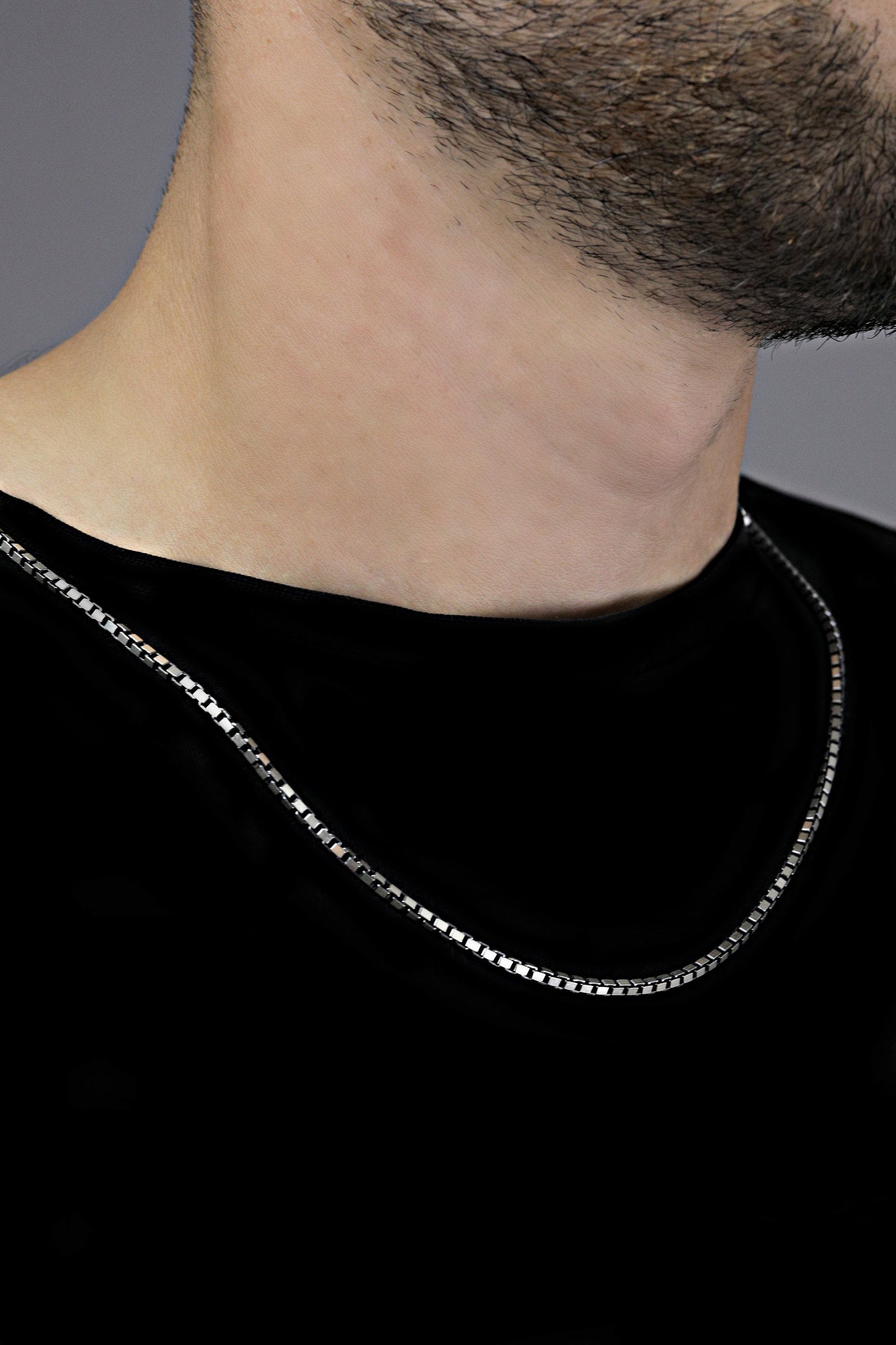 925 Sterling Silver Handmade Box Chain Necklace