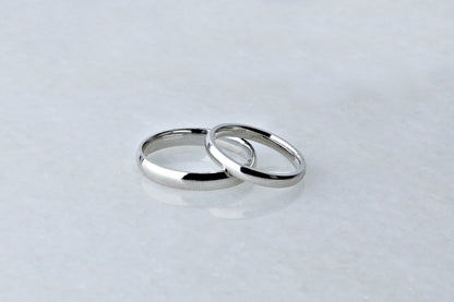 925 Sterling Silver High Polished Domed Ring, Minimalist Thin Domed Ring, Women’s Men’s Silver Wedding Band, Anniversary Gift for Her Him