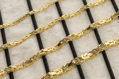 925 Silver Gold Plated King Chain Bracelet
