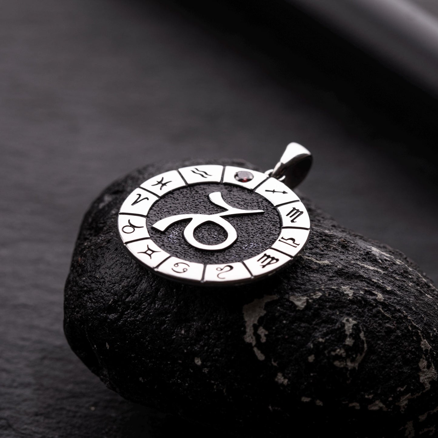 Silver Capricorn Zodiac Pendant, Capricorn Horoscope Pendant, Capricorn Birthstone Pendant, Unisex Zodiac Pendant, Unique Zodiac Jewelry